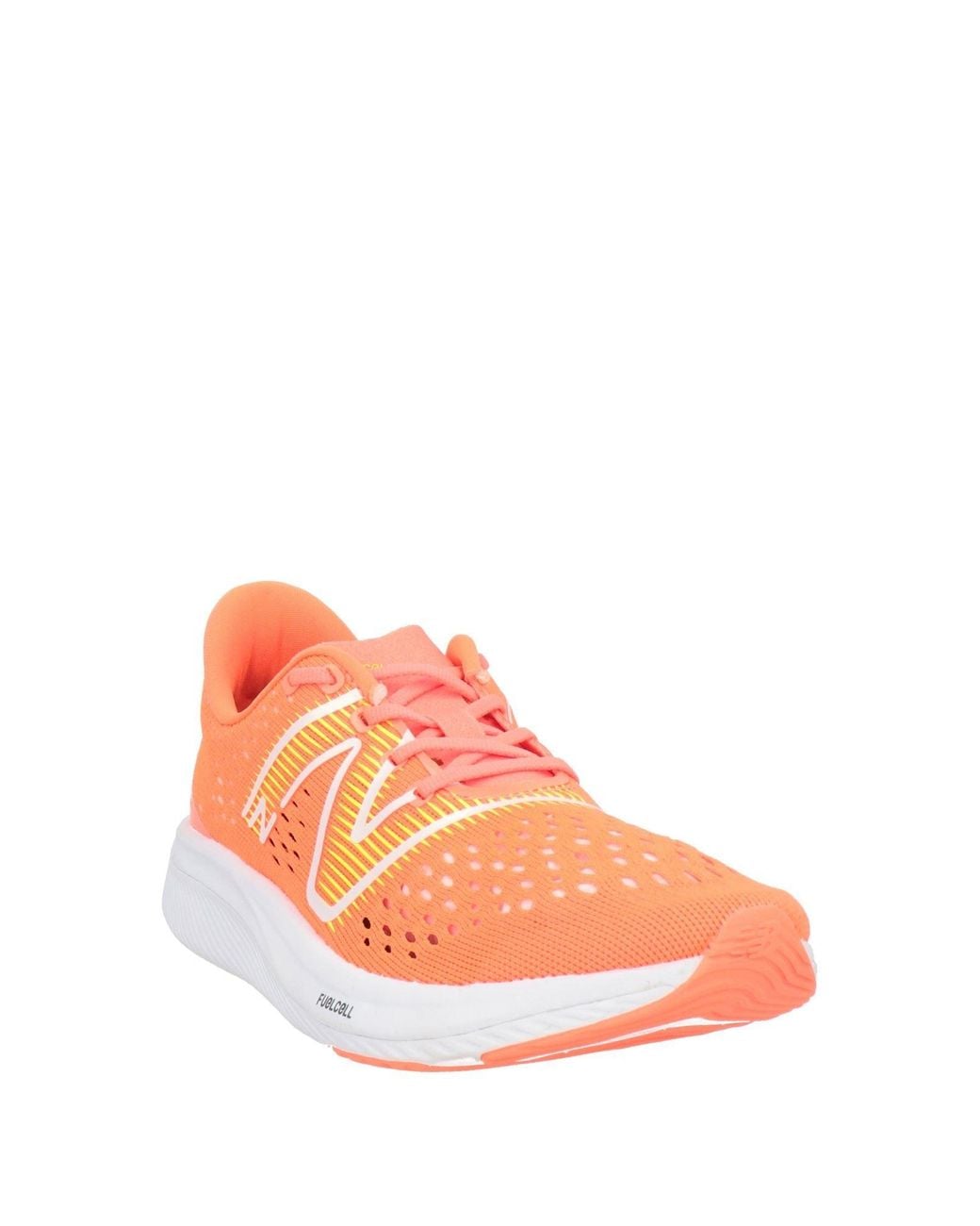 New Balance Orange Sneakers Textile Fibers
