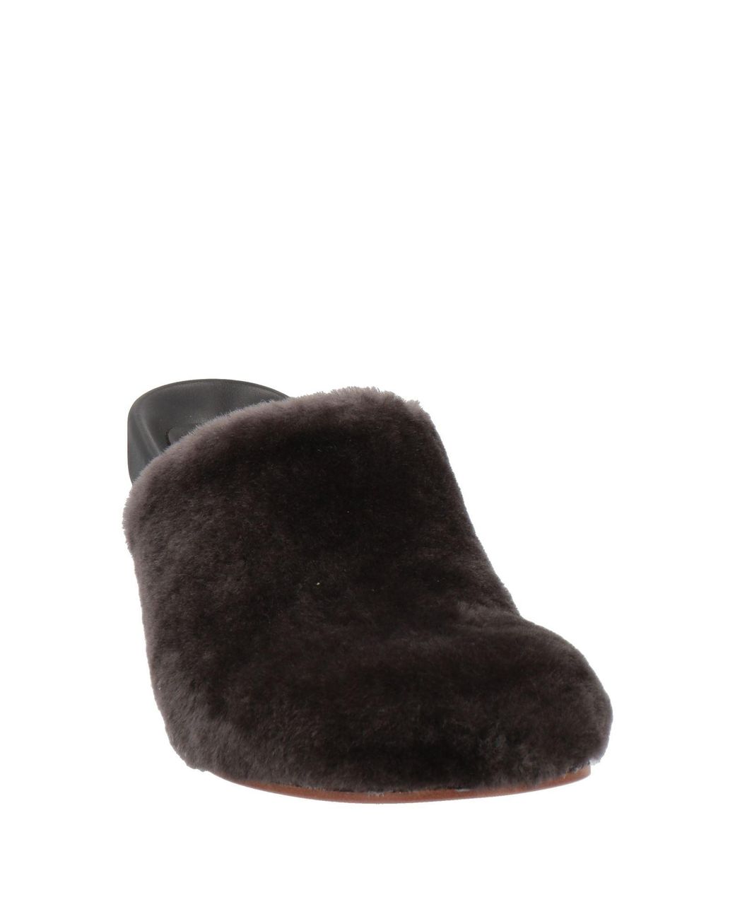 Paloma Barceló Black Ariel Dark Mules & Clogs Shearling