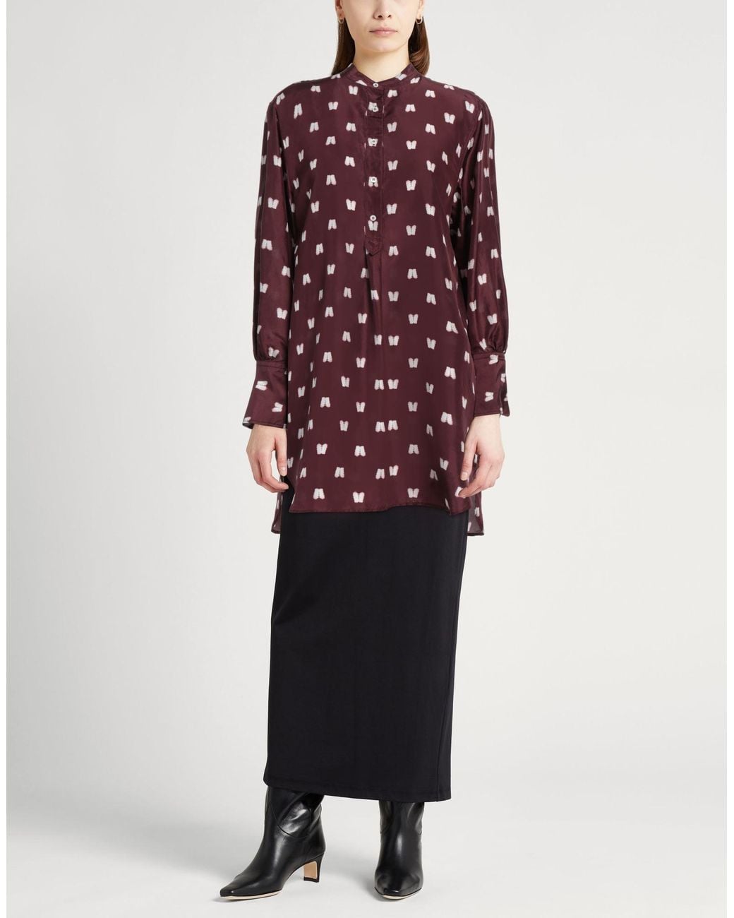 Aspesi Purple Plum Top Silk