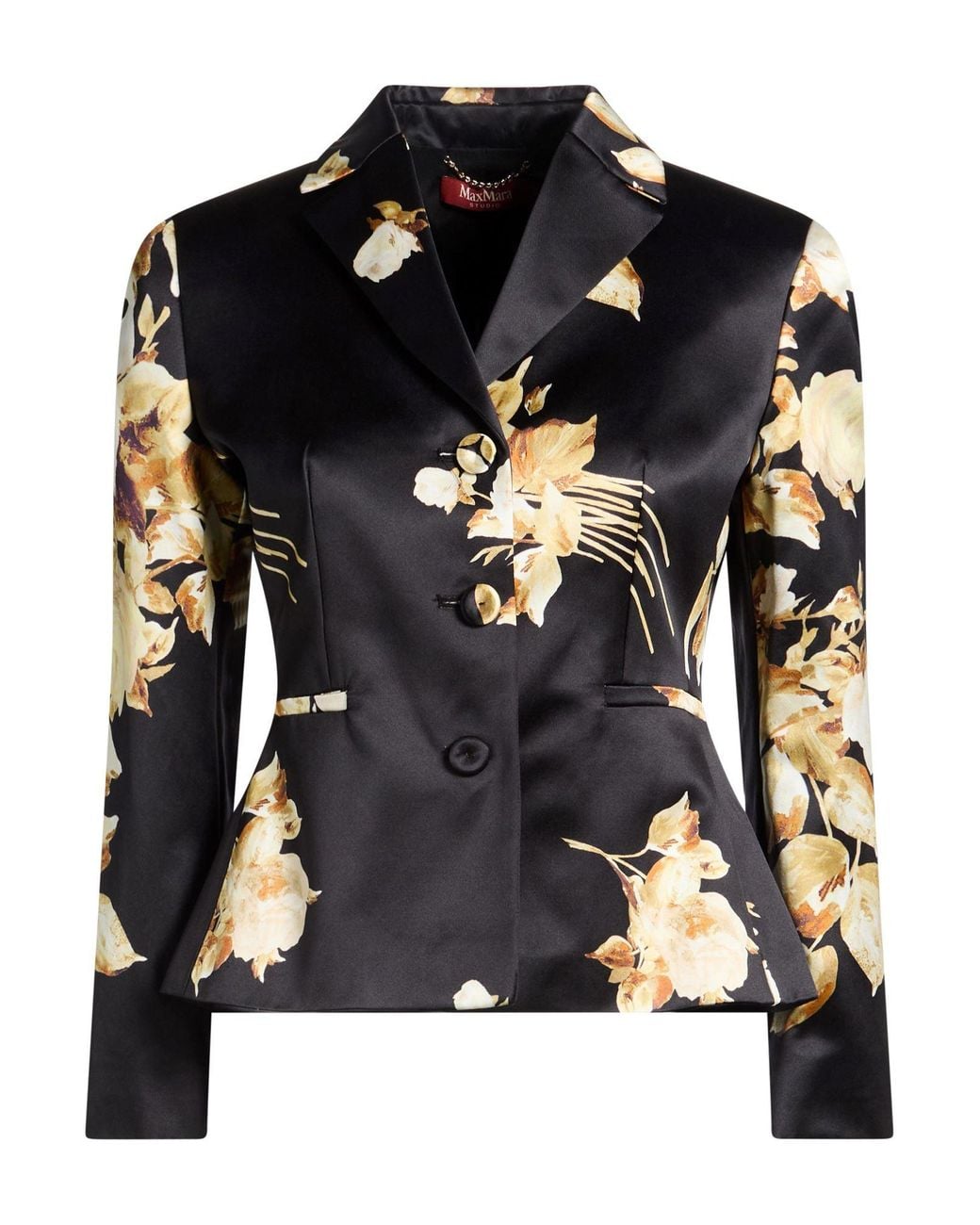 Max Mara Black Blazer Cotton, Silk