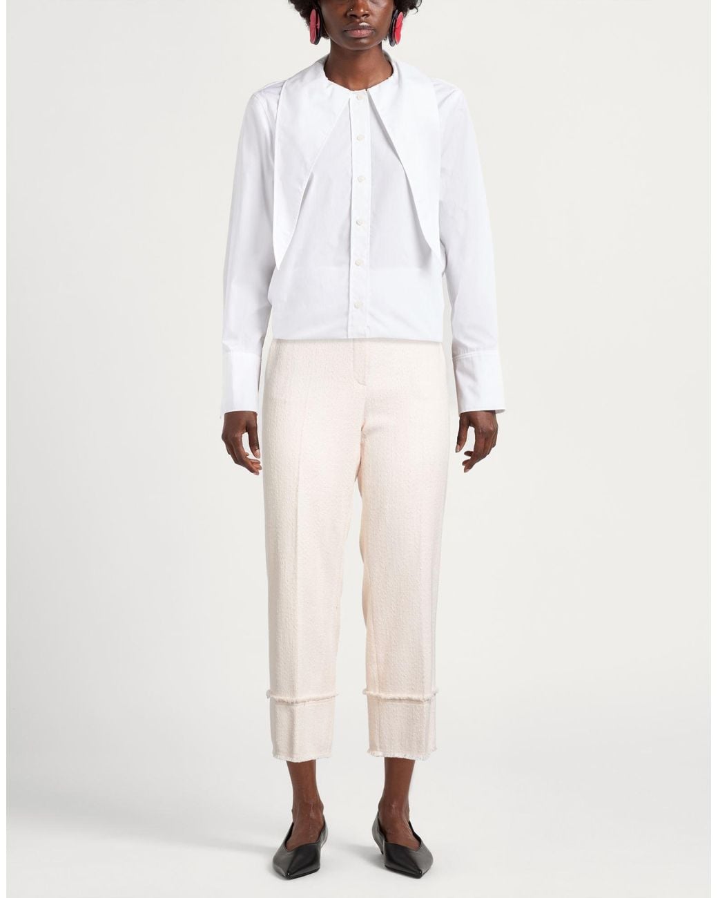 Seductive White Pants Cotton, Polyester, Elastane