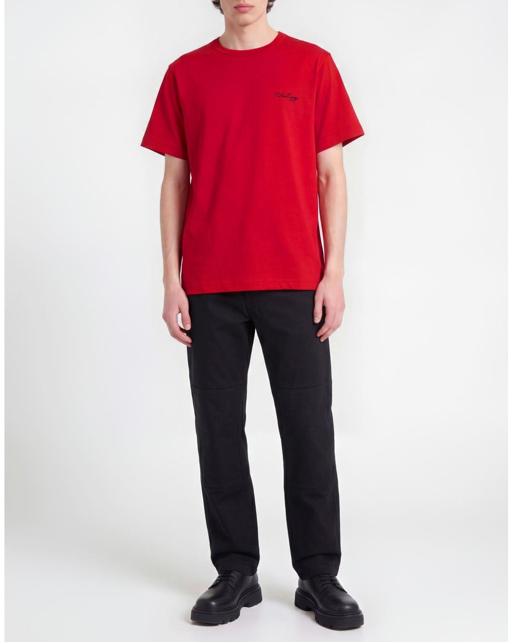 Helmut Lang Red T-Shirt Cotton for men