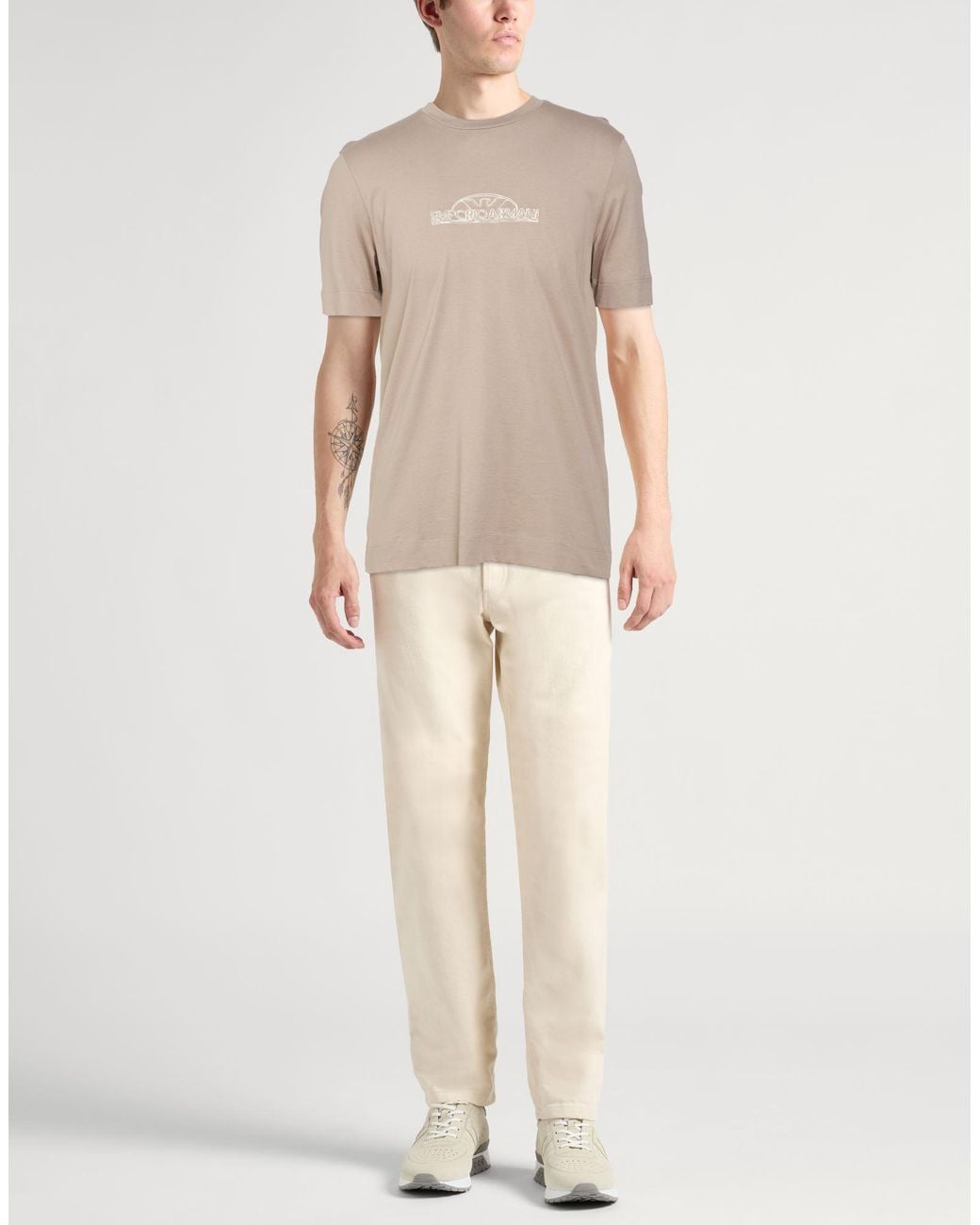 Emporio Armani Natural T-Shirt Cotton for men