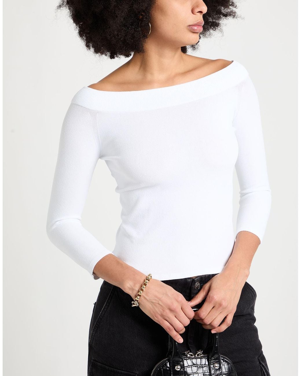 Roberto Collina White Sweater Viscose, Polyester