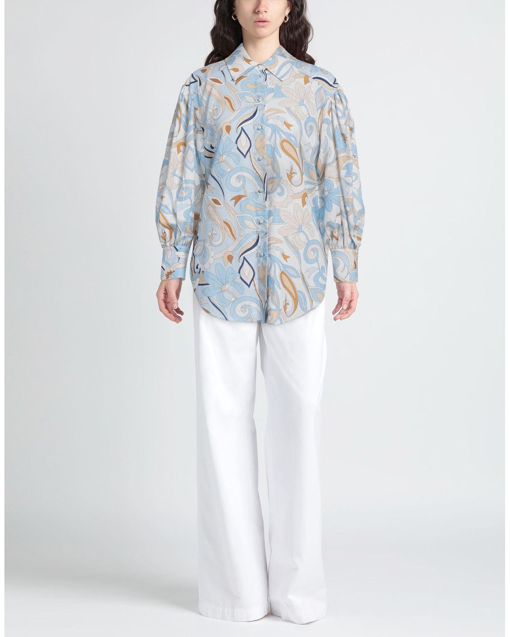 Herzensangelegenheit Blue Shirt Linen, Viscose