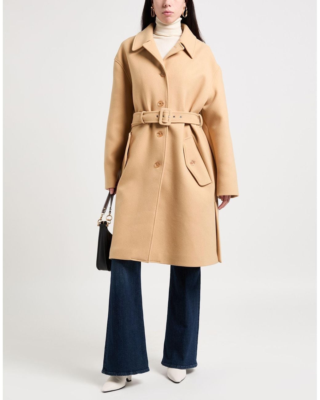 Moschino Natural Coat Virgin Wool, Polyamide