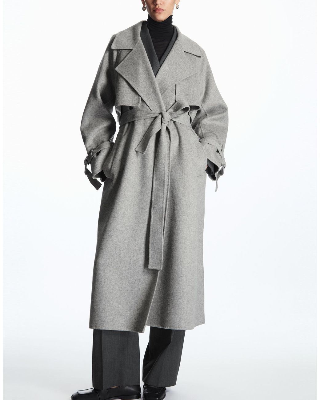Cos grey wool coat cheap