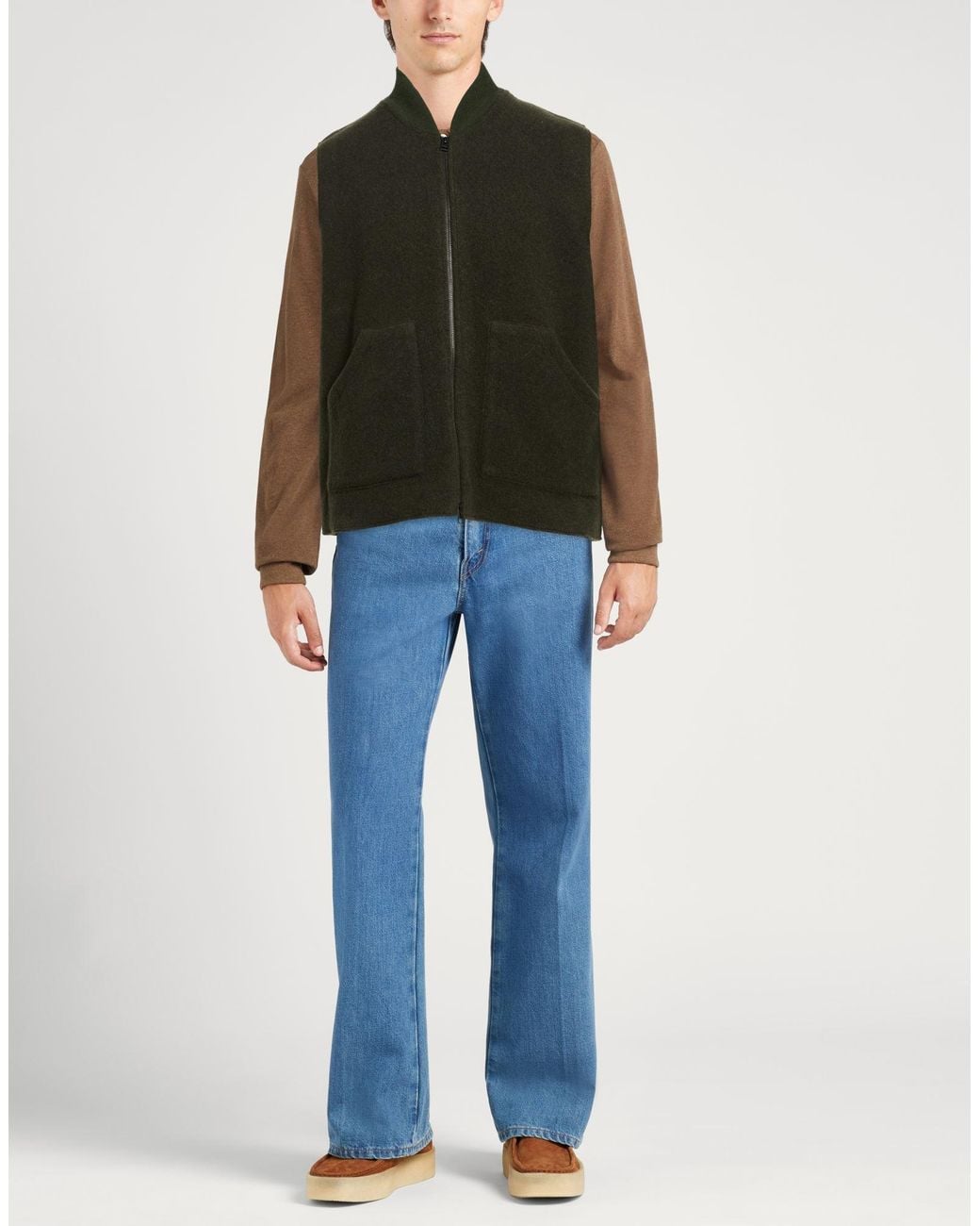 Bellwood Green Vest Polyester, Wool for men