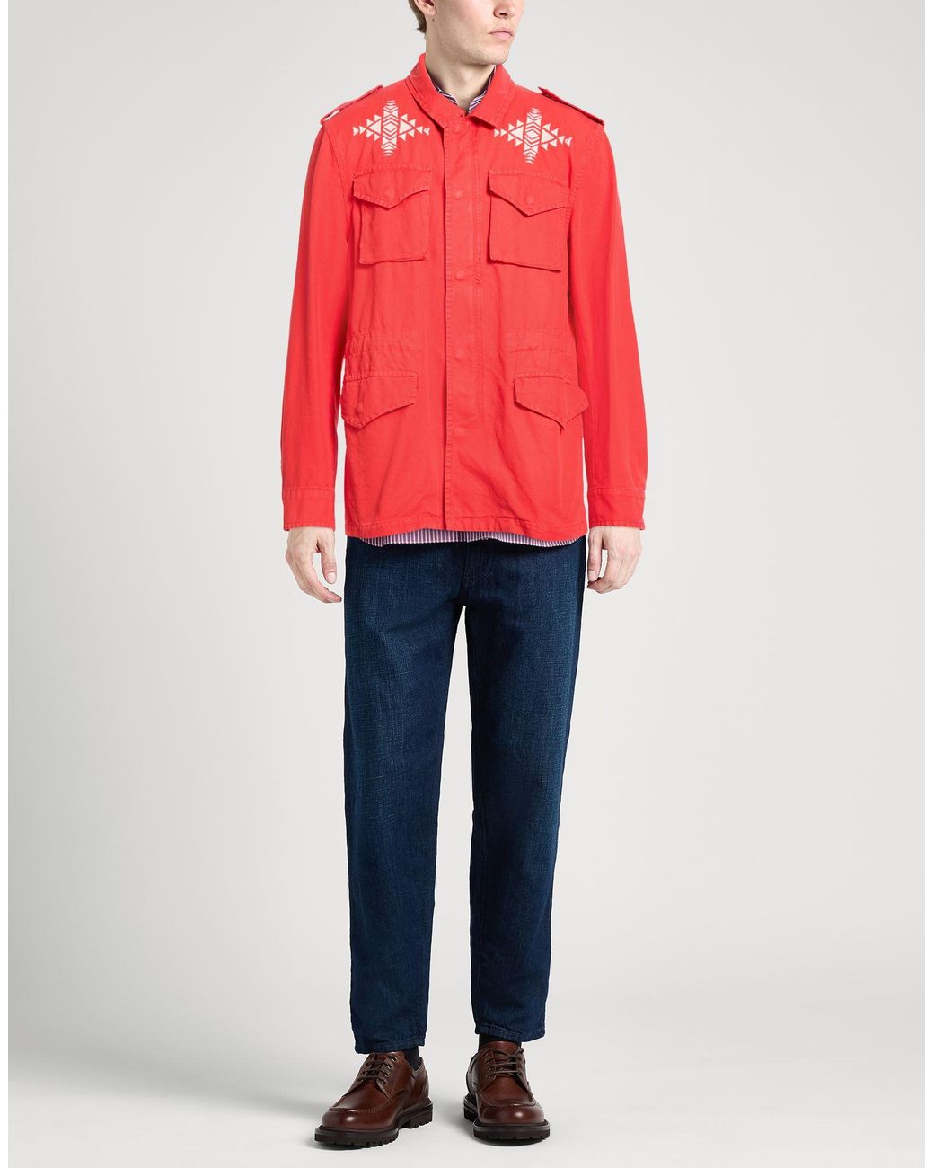 FRONT STREET 8 Red Jacket Cotton for men
