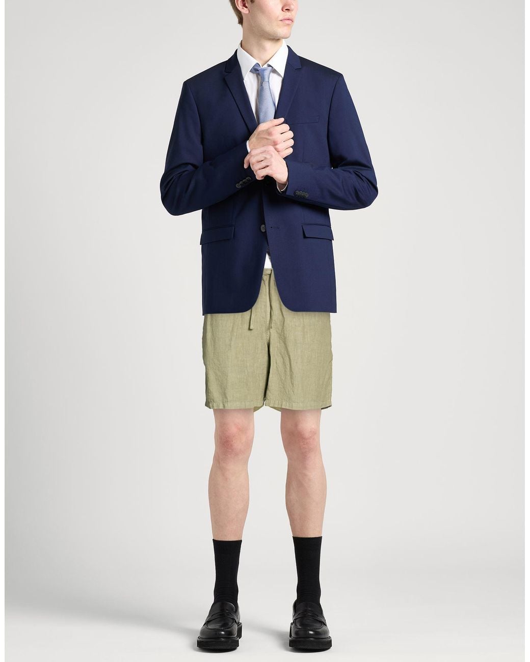 120% Lino Green Shorts & Bermuda Shorts for men