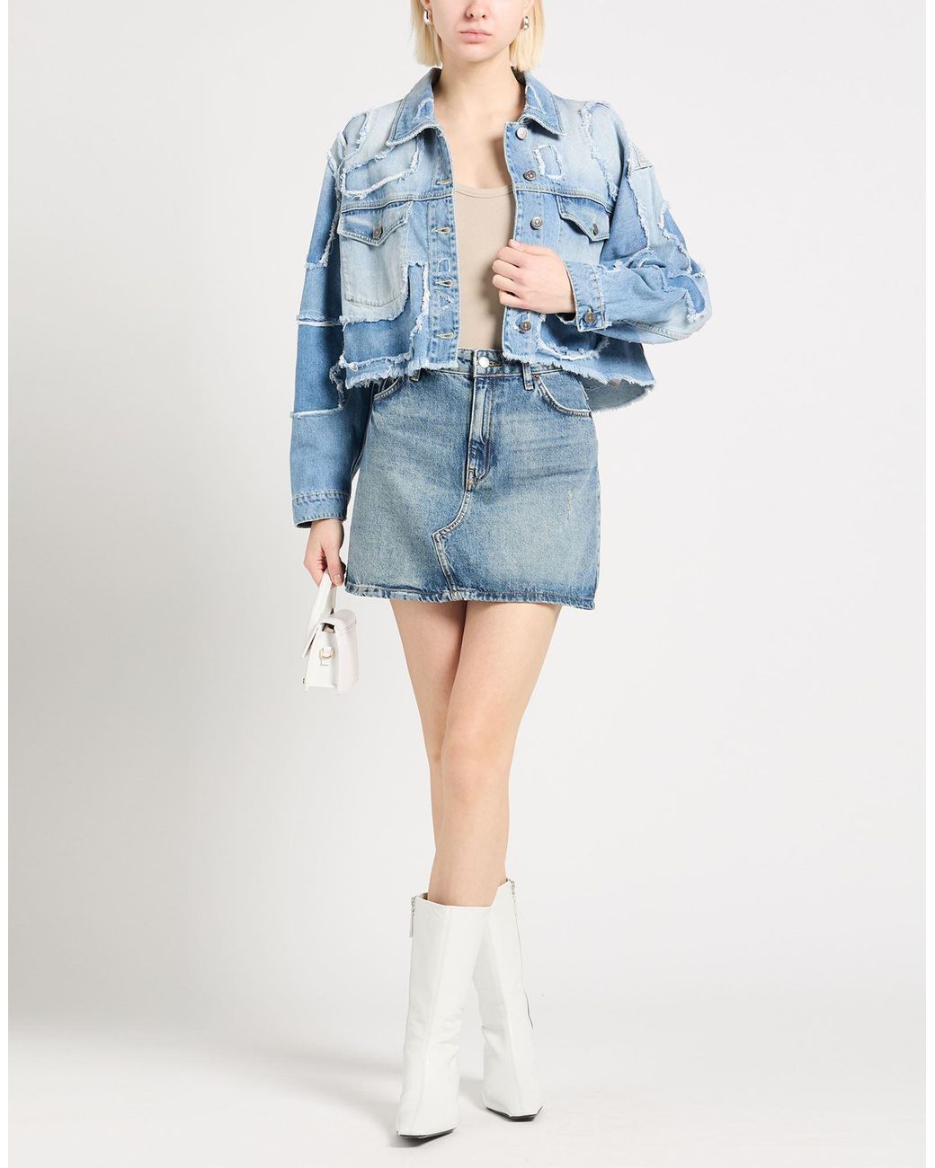 Dondup Blue Denim Outerwear