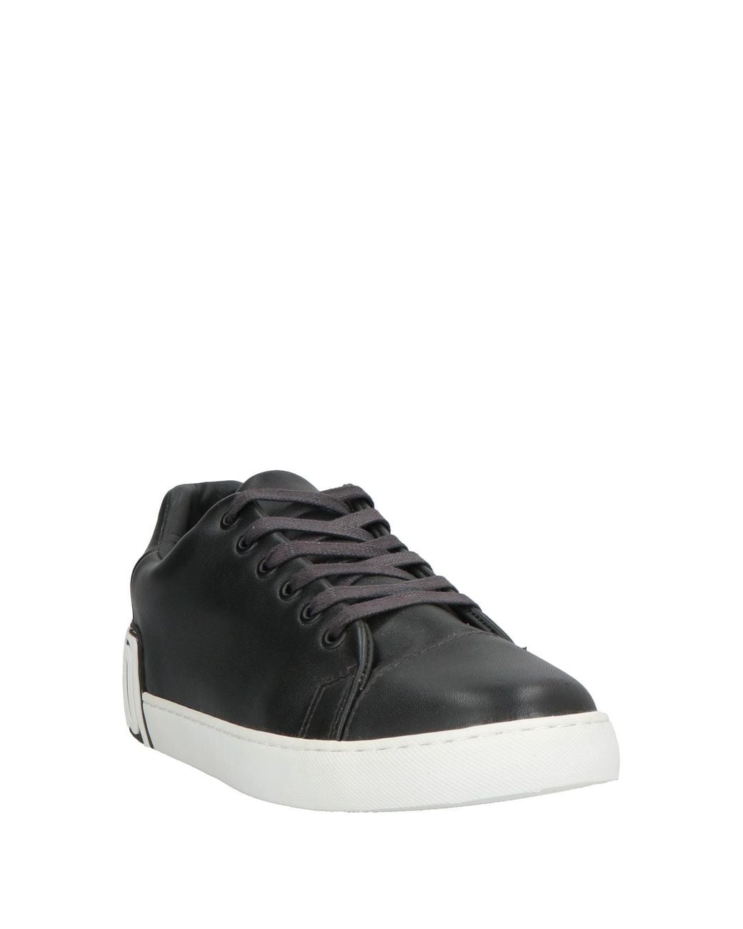 Moschino Black Couture Sneakers Calfskin for men