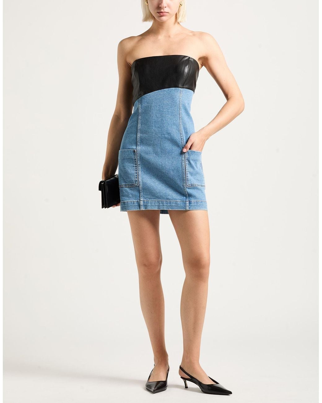 Robe Courte Staud en coloris Blue