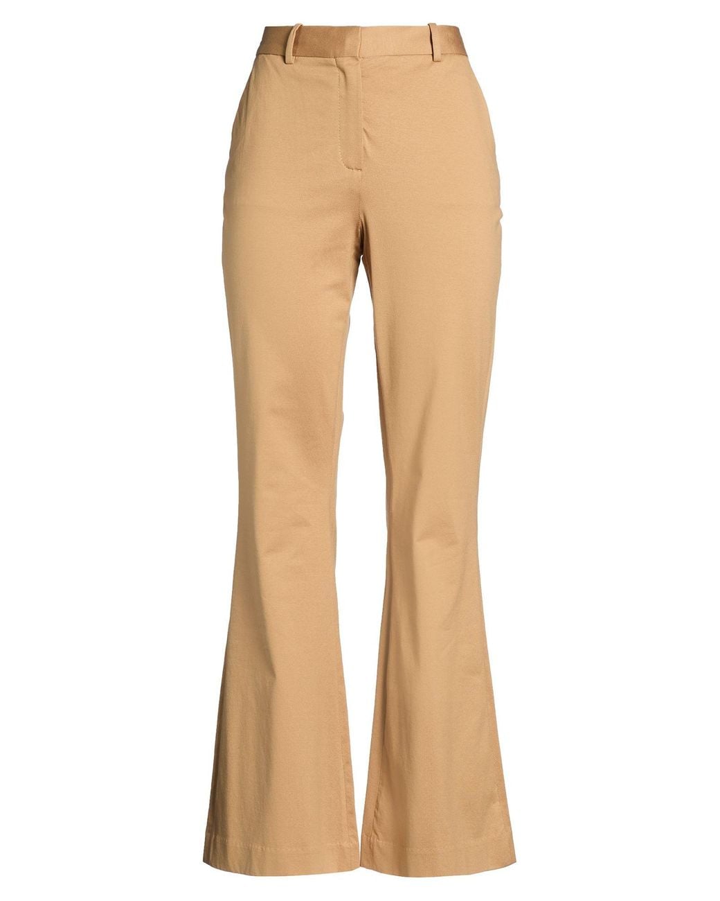 Circolo 1901 Natural Camel Pants Cotton, Elastane