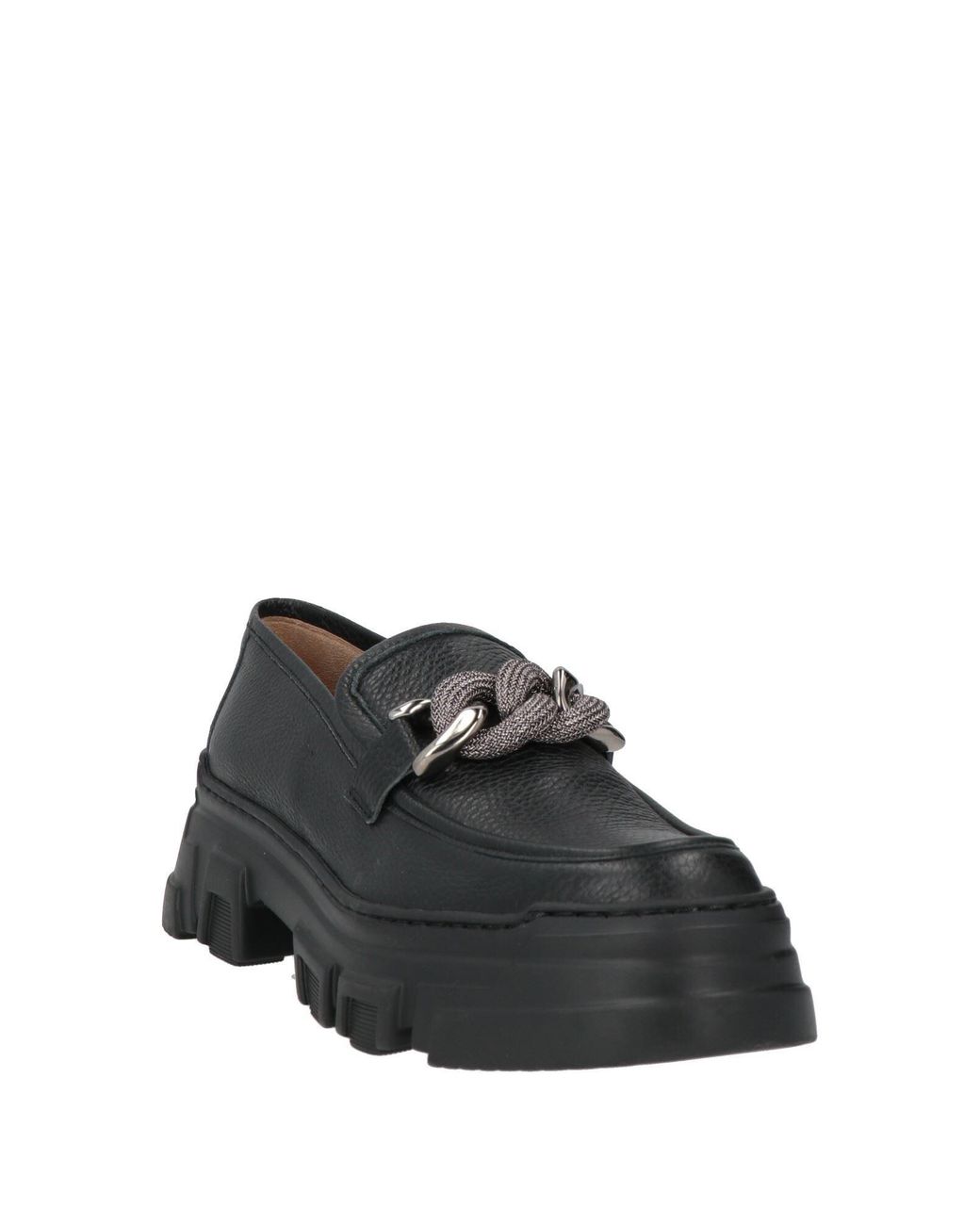 Pollini Black Loafers Leather