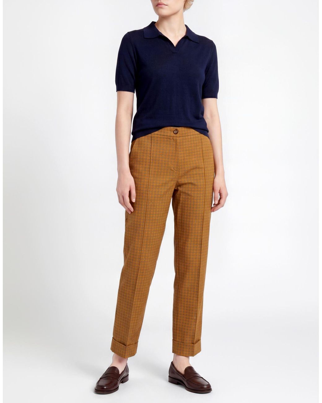 Elena Miro Multicolor Pants Cotton, Polyamide, Elastane