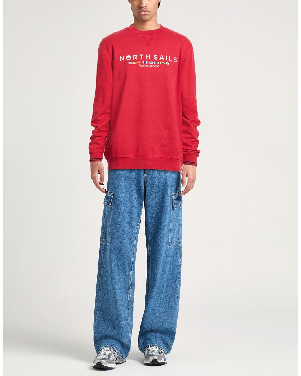 North Sails Red Sweatshirt Cotton for men
