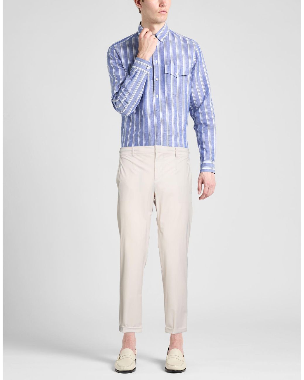Barba Napoli White Light Pants Polyamide, Elastane for men