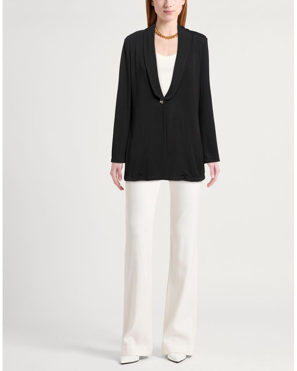 Haveone Black Blazer Polyester, Elastane