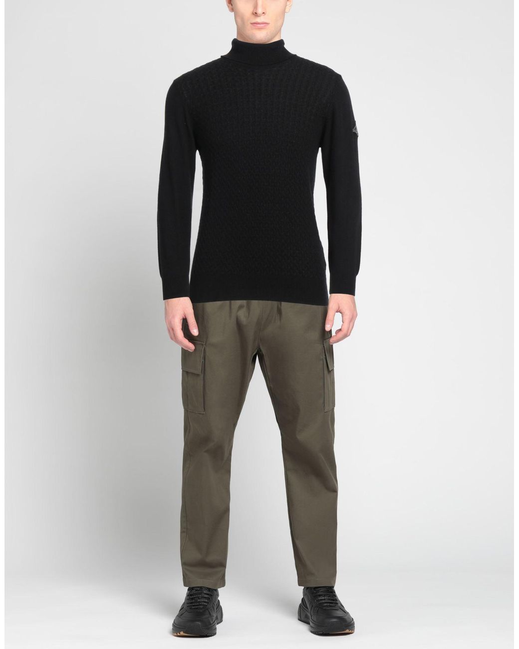 Roy Rogers Black Turtleneck Wool, Polyamide, Viscose, Cashmere for men