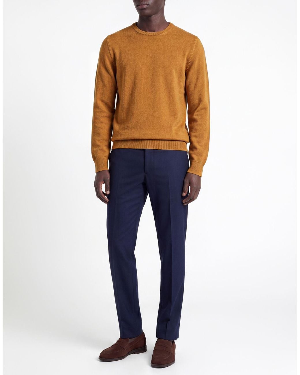 Gran Sasso Brown Camel Sweater Virgin Wool, Cashmere, Viscose for men