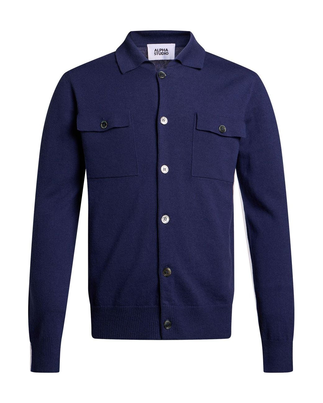 Alpha Studio Strickjacke in Blue für Herren