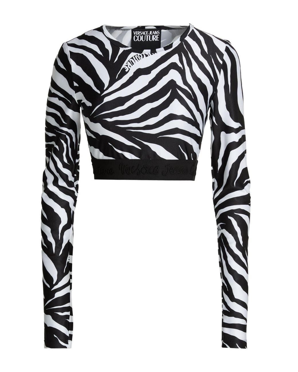 Versace Jeans Couture Black Top Polyamide, Elastane