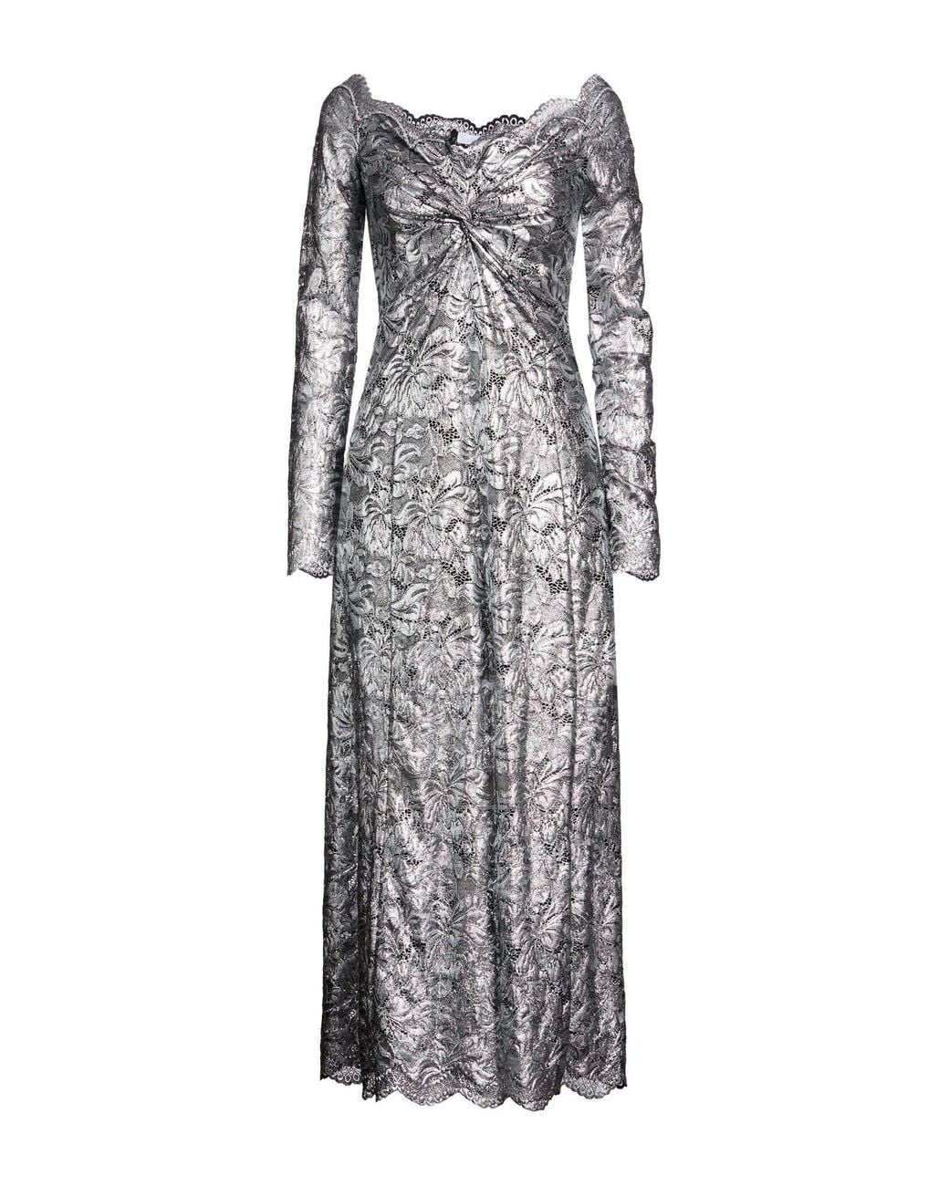 Rabanne Gray Maxi Dress Polyamide, Elastane