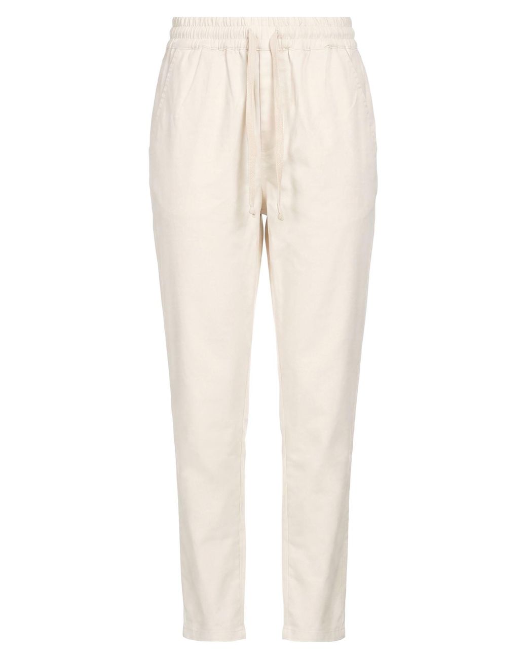 White Wise Natural Pants Cotton, Elastane