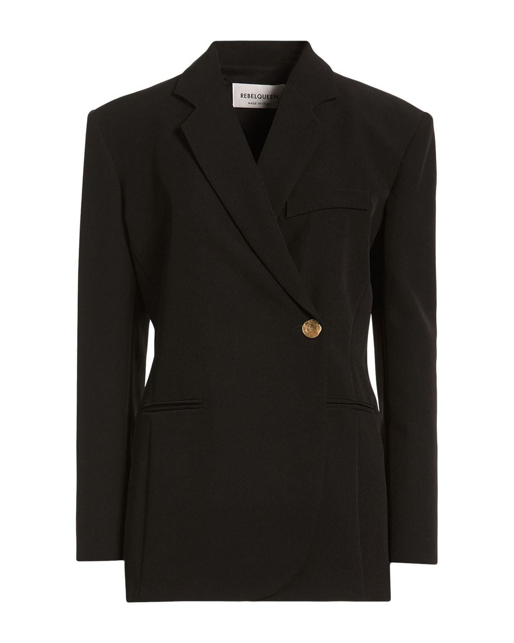 Rebel Queen Black Blazer Polyester, Elastane