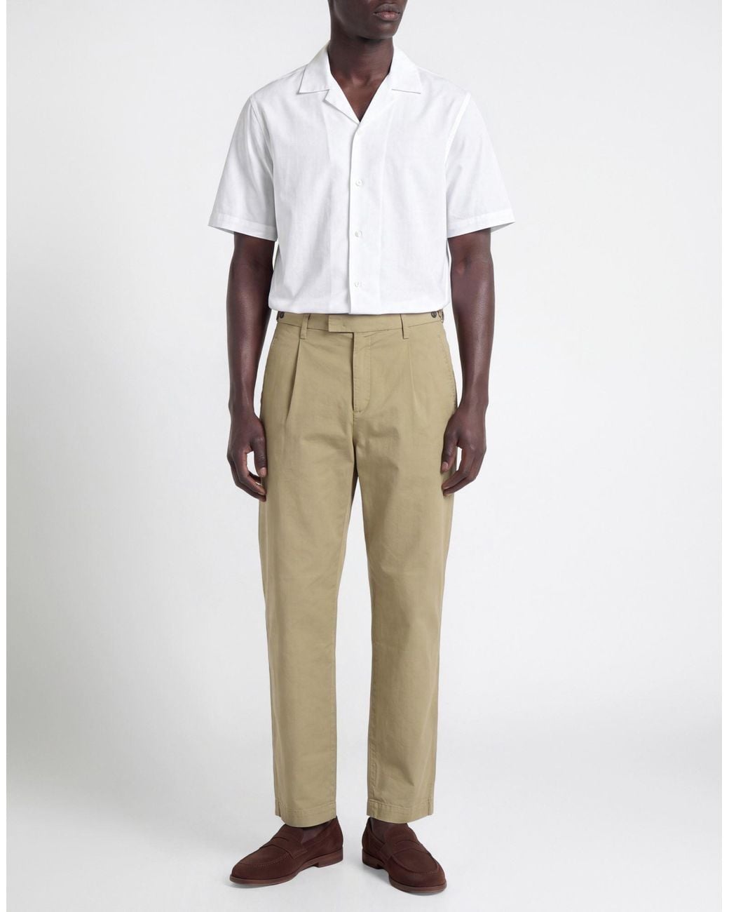 Barena Green Pants Cotton, Elastane for men