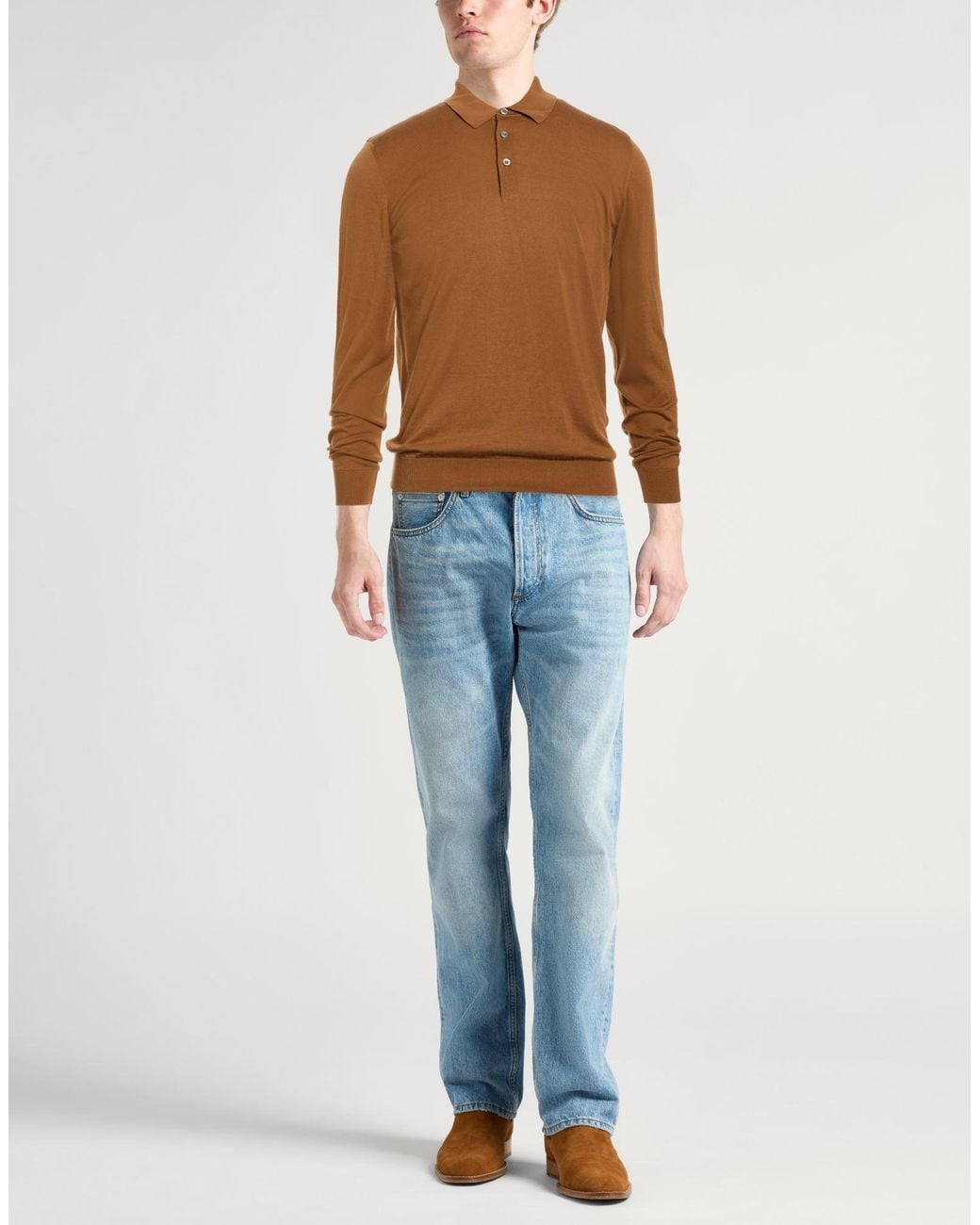 Drumohr Brown Sweater Cotton for men