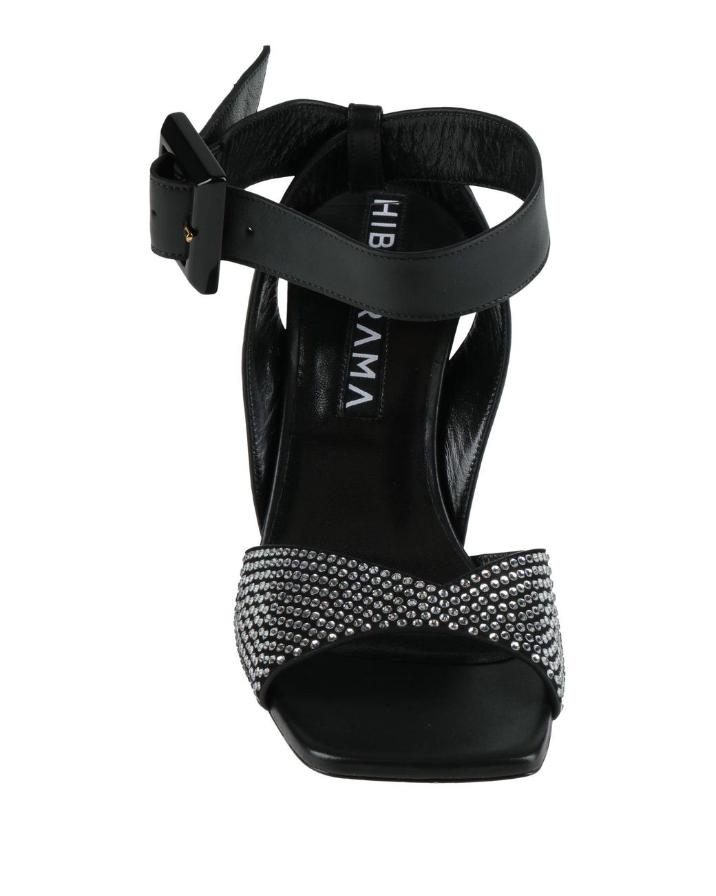 HIBOURAMA Black Sandals Leather