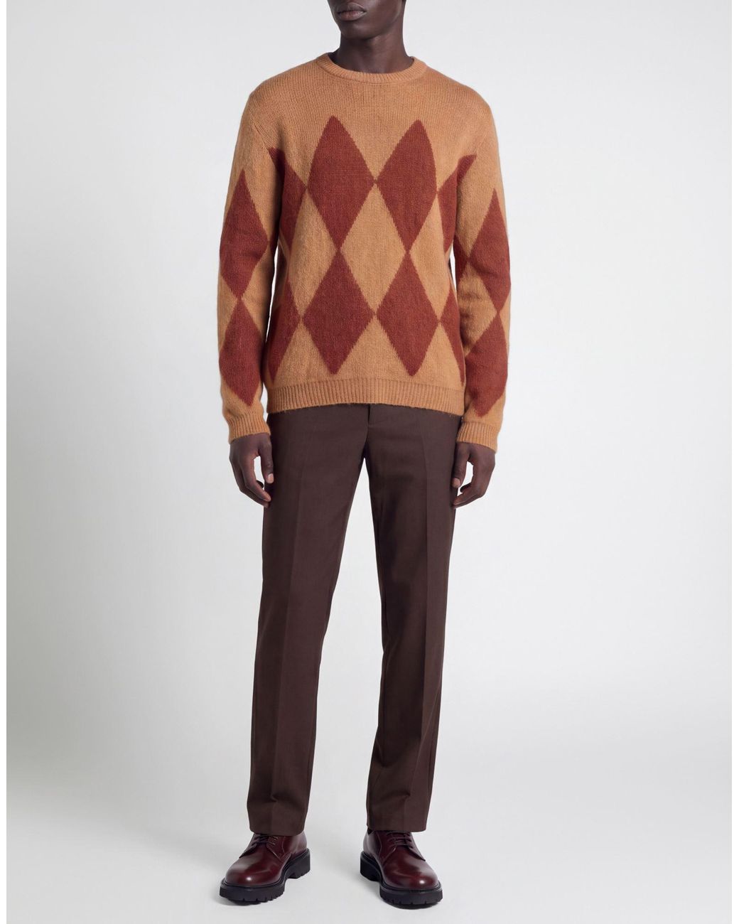 MARSĒM Brown Camel Sweater Polyacrylic, Mohair Wool, Polyamide, Polyester for men