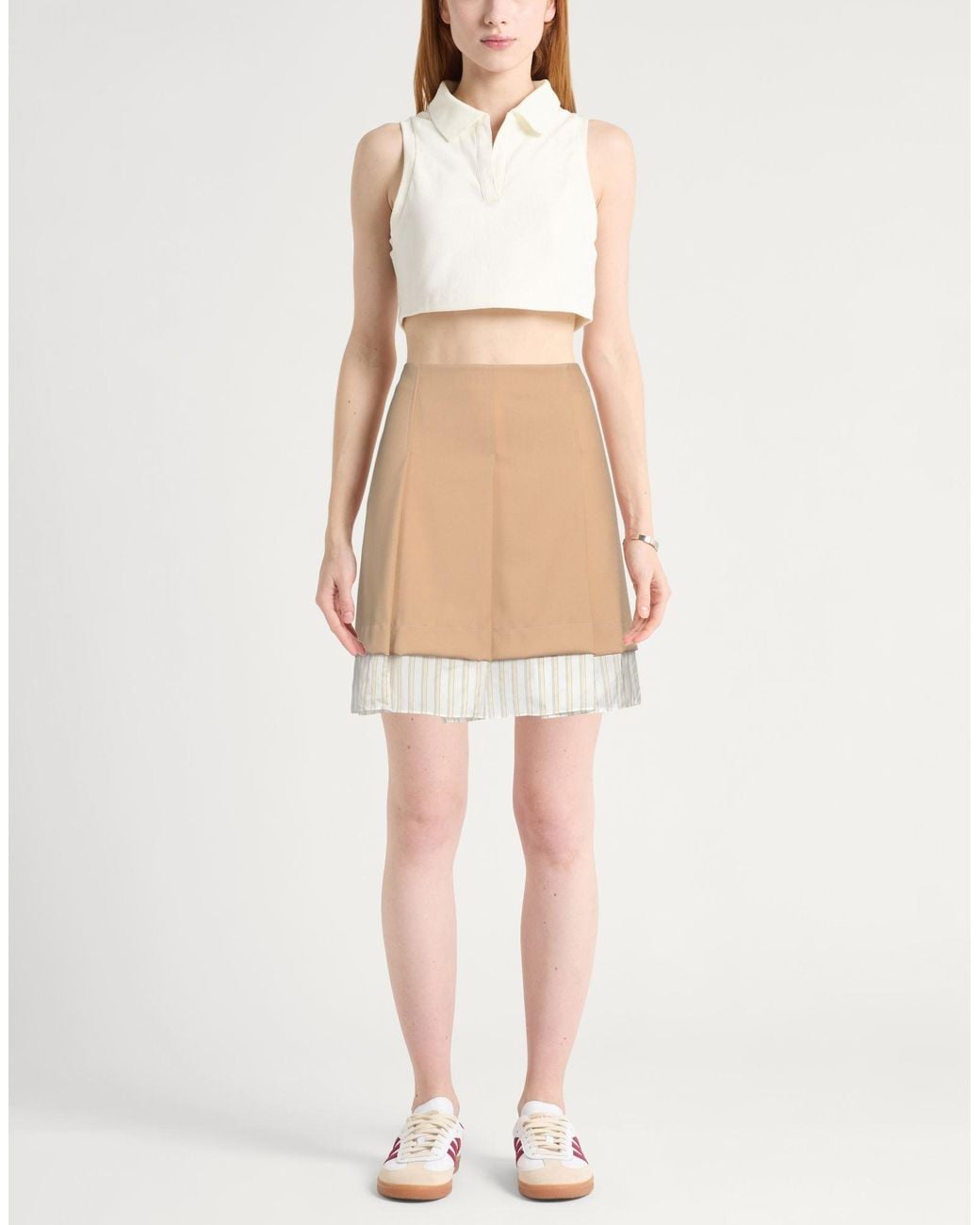 Mini-jupe Marni en coloris Natural