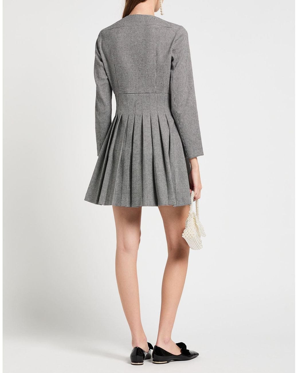 Maje Gray Mini Dress Polyester, Wool, Cotton, Viscose, Elastane