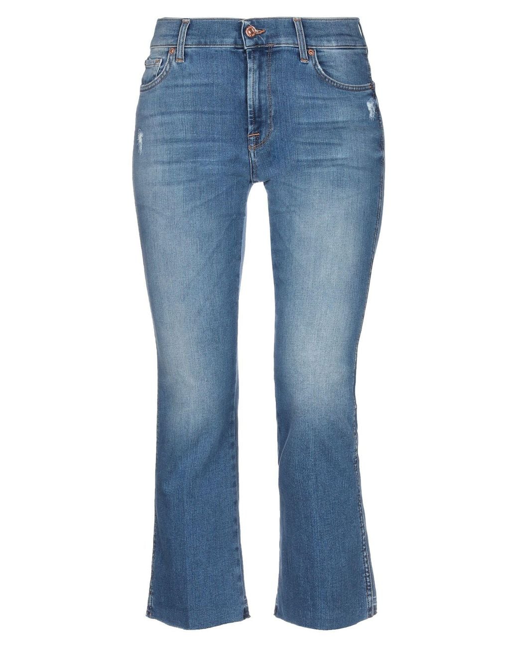 7 For All Mankind Blue Jeans Cotton, Polyester, Elastane