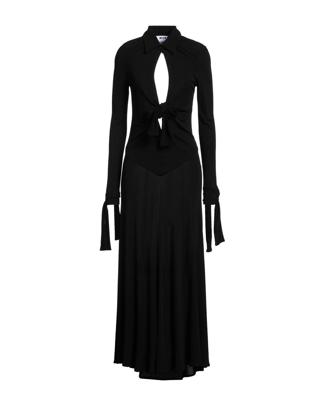 MSGM Black Maxi Dress Viscose