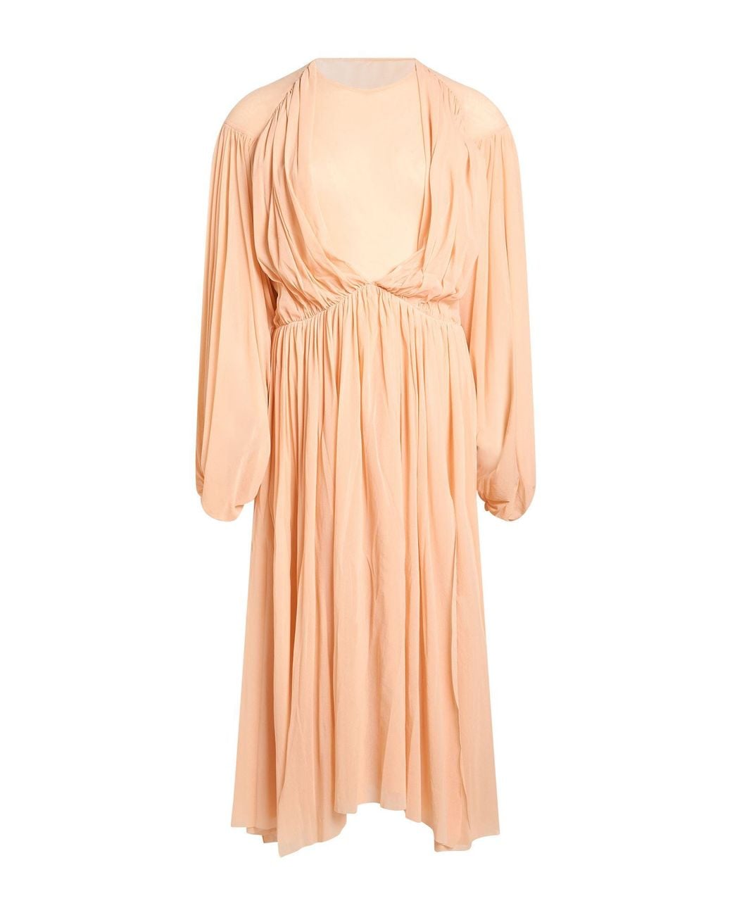 Philosophy Di Lorenzo Serafini Orange Apricot Maxi Dress Polyamide