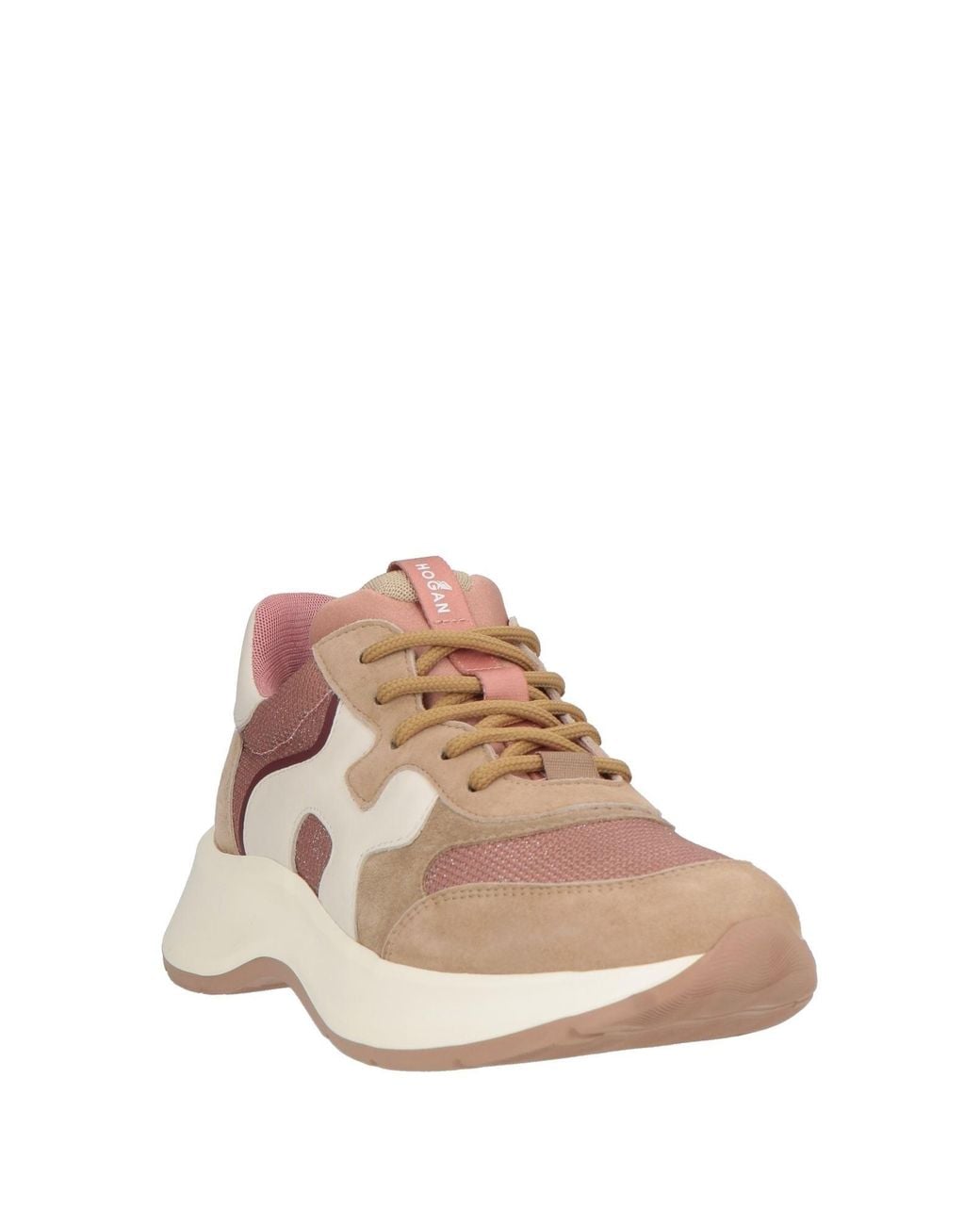 Hogan Pink Sand Sneakers Leather, Textile Fibers