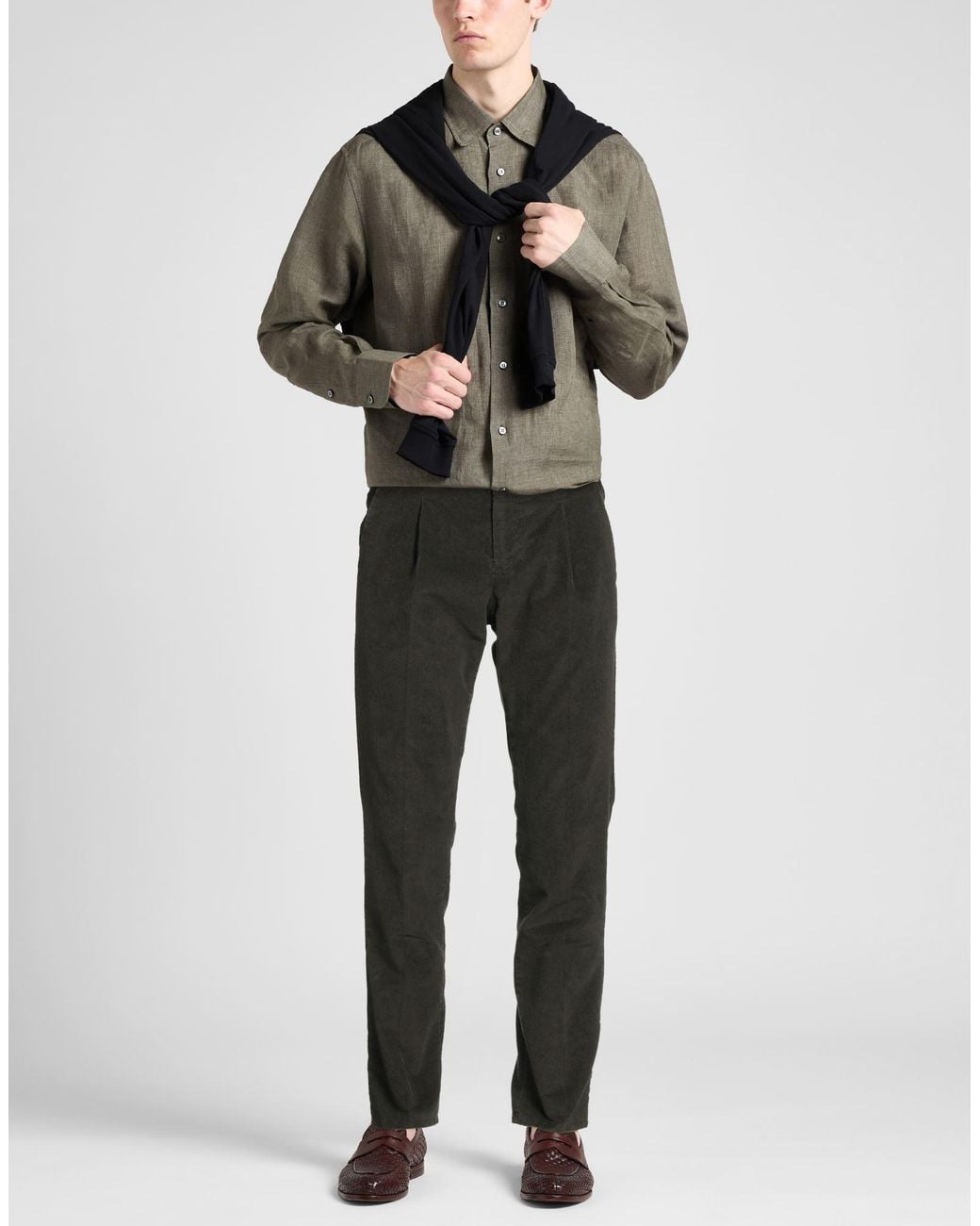 PT Torino Black Pants Cotton, Elastane for men