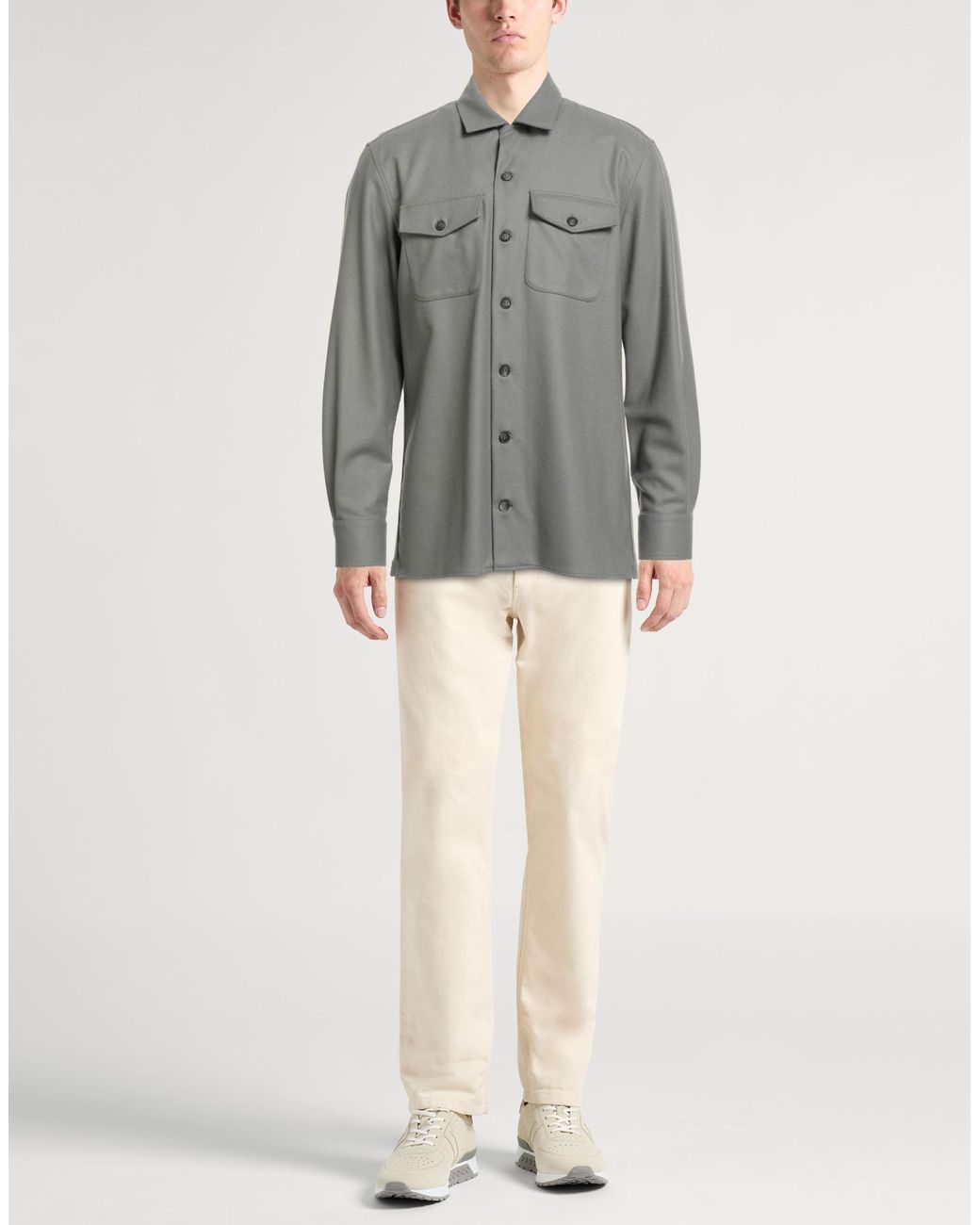Brunello Cucinelli Gray Shirt for men