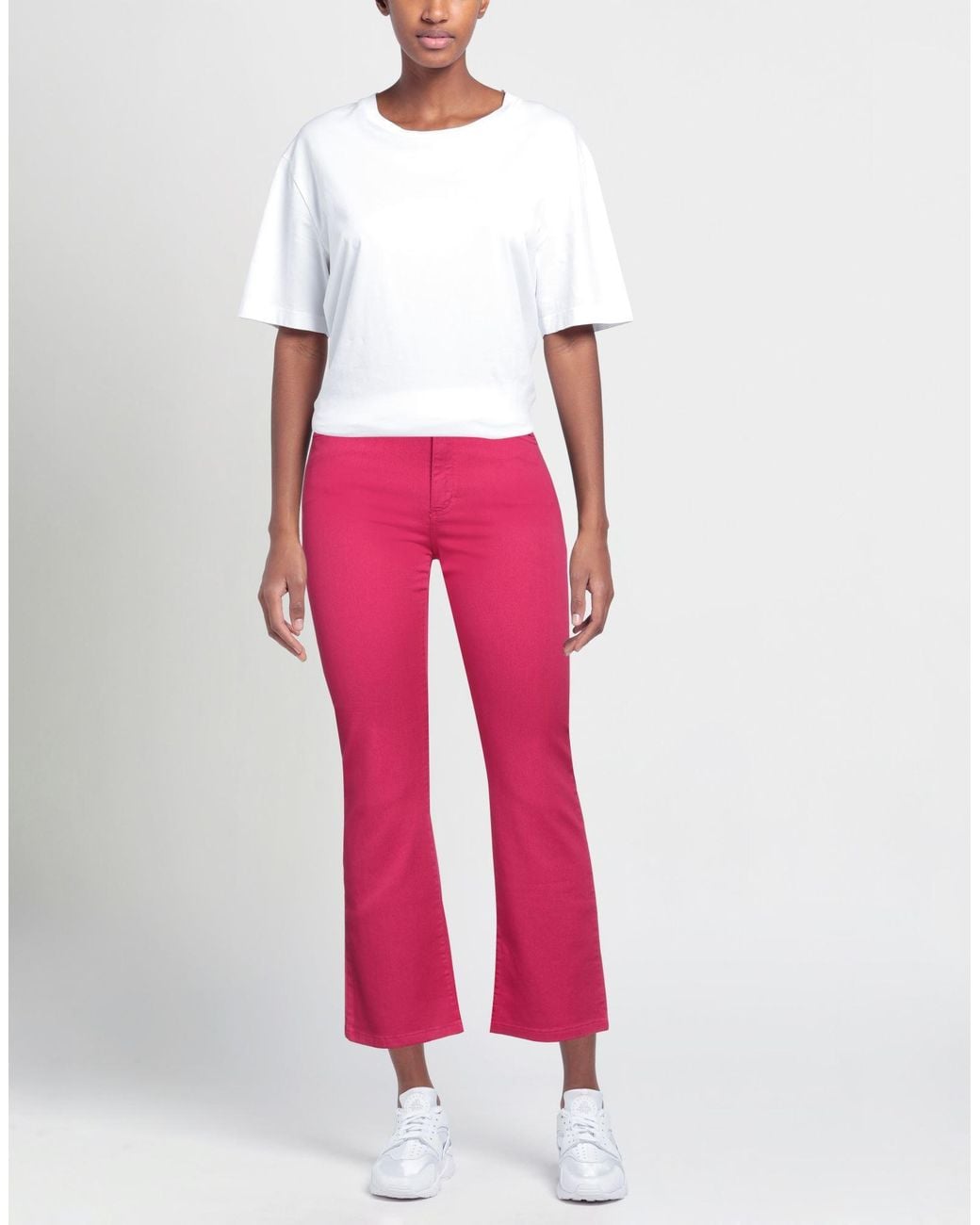 Jijil Pink Pants Cotton, Elastane