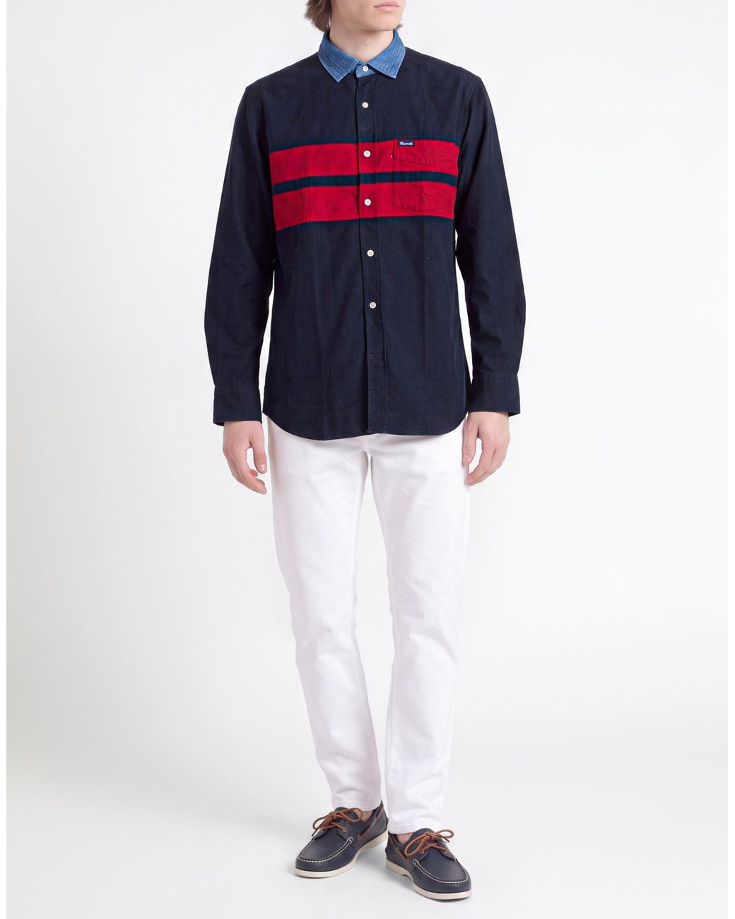 Façonnable Blue Midnight Shirt Cotton for men