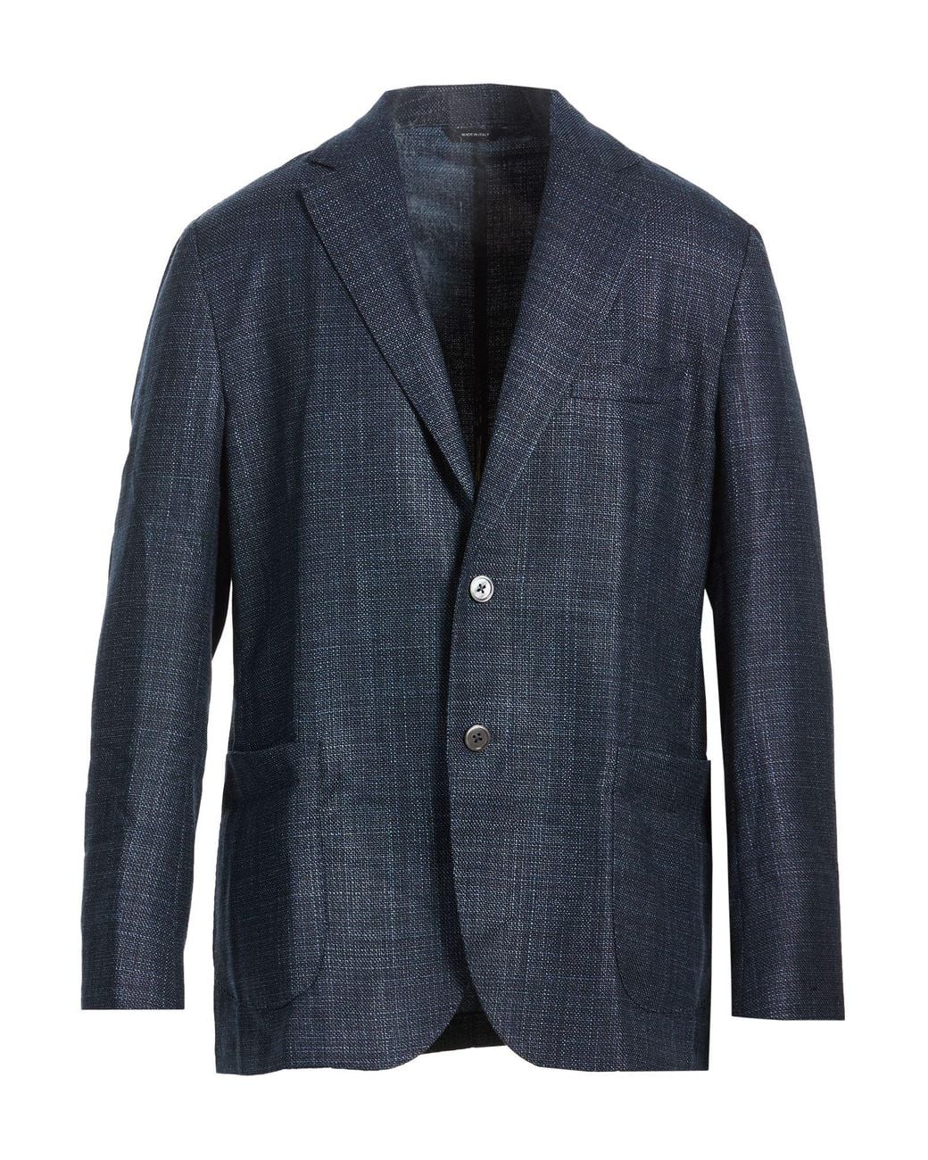 Tombolini Blue Blazer Virgin Wool, Silk for men