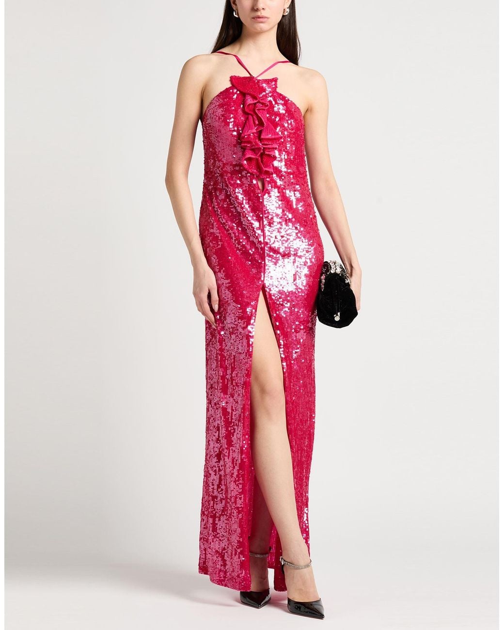 Pinko Pink Maxi Dress Polyester