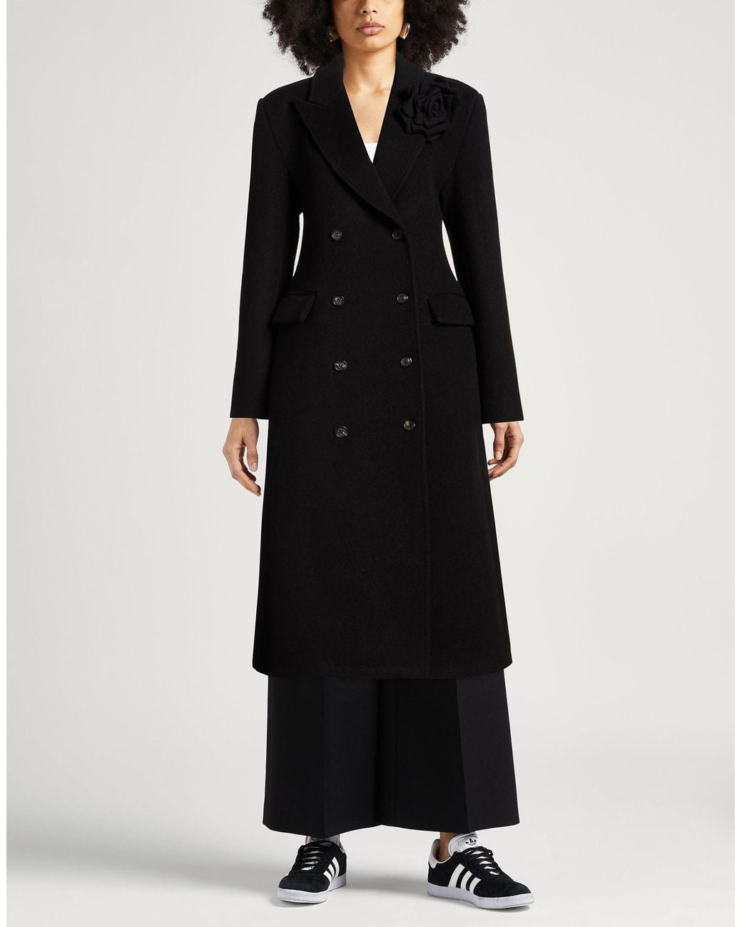GIUSEPPE DI MORABITO Black Coat Wool, Polyamide