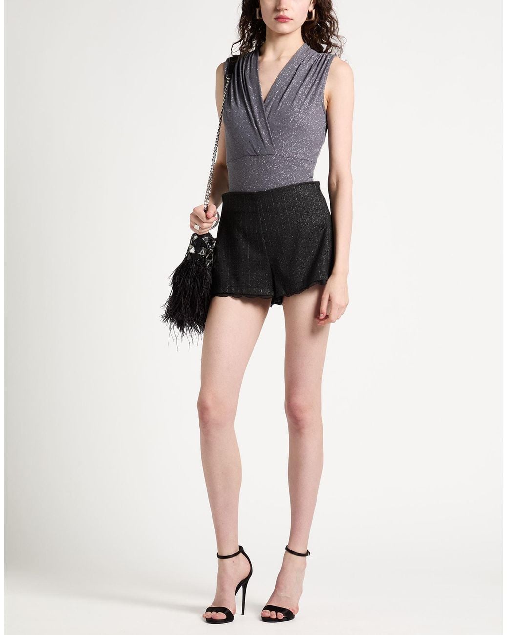 Rinascimento Gray Bodysuit Polyester, Elastane