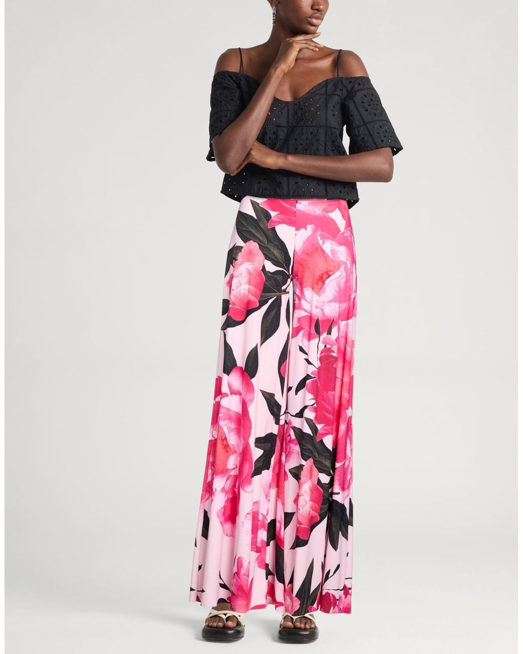 La Petite Robe Di Chiara Boni Pink Pants Polyamide, Elastane