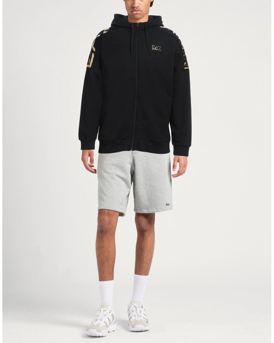EA7 Black Sweatshirt Cotton, Polyester for men